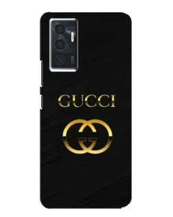 Чехол для Vivo V23e с картинкой «Золотой логотип Gucci»
