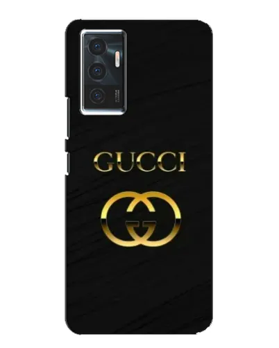 Чехол для Vivo V23e с картинкой «Золотой логотип Gucci»