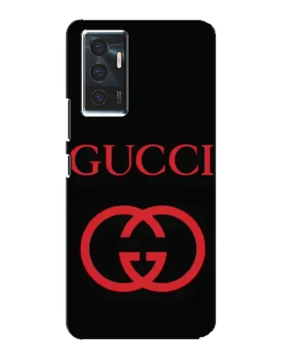 Чехол для Vivo V23e с картинкой «Gucci — красный логотип»