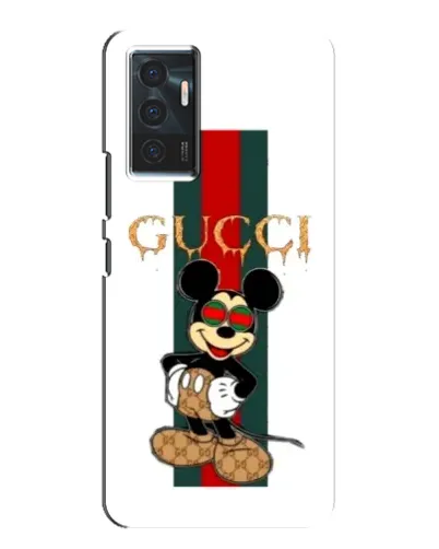 Чехол для Vivo V23e с картинкой «Микки Маус Gucci — полосы»
