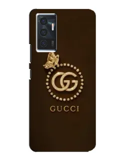 Чехол для Vivo V23e с картинкой «Gucci — золотая бабочка»