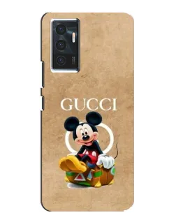 Чехол для Vivo V23e с картинкой «Микки Маус Gucci — крафт»
