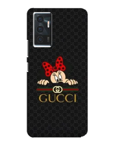 Чехол для Vivo V23e с картинкой «Минни Маус Gucci — черный»
