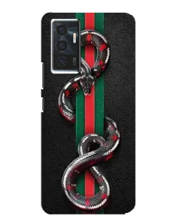 Чехол для Vivo V23e с картинкой «Gucci — змея на полосе»