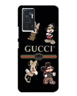 Чехол для Vivo V23e с картинкой «Gucci — герои Disney и монограмма»