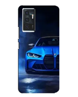 Чехол для Vivo V23e с картинкой «Голубая BMW M4»