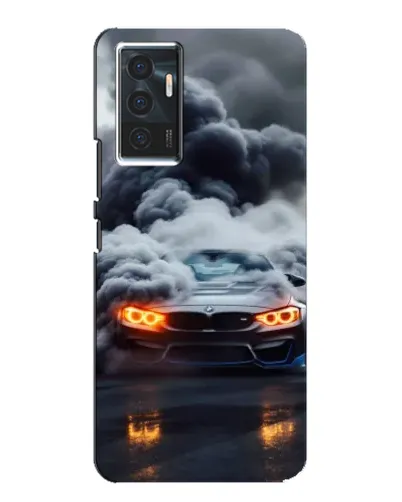 Чехол для Vivo V23e с картинкой «BMW в дыму»