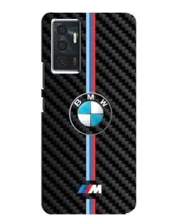 Чехол для Vivo V23e с картинкой «Эмблема BMW и карбон»