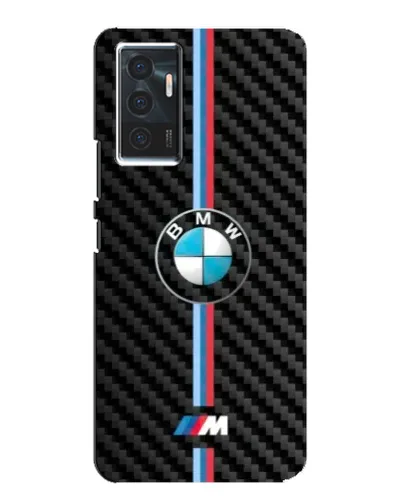 Чехол для Vivo V23e с картинкой «Эмблема BMW и карбон»