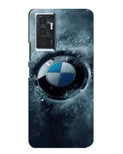 Чехол для Vivo V23e с картинкой «Логотип BMW — лед»
