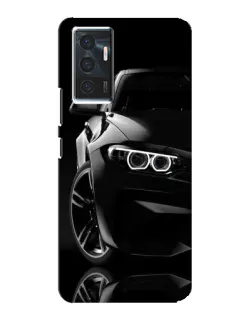 Чехол для Vivo V23e с картинкой «Черная BMW — профиль»