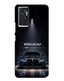 Чехол для Vivo V23e с картинкой «BMW сквозь ночной город»
