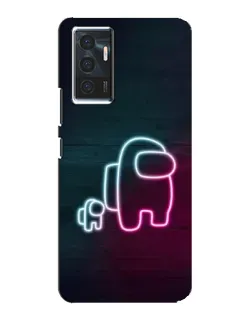 Чехол для Vivo V23e с картинкой «Among Us неон-арт»