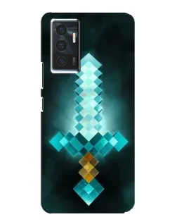 Чехол для Vivo V23e с картинкой «Алмазный меч неон»