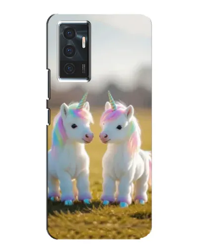 Чехол для Vivo V23e с картинкой «Пара единорогов»