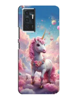 Чехол для Vivo V23e с картинкой «Единорог среди облаков»