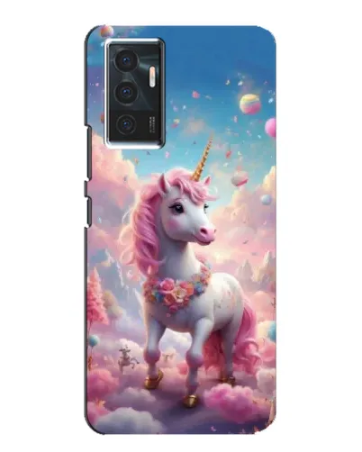 Чехол для Vivo V23e с картинкой «Единорог среди облаков»
