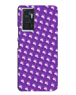 Чехол для Vivo V23e с картинкой «Единороги на фиолетовом»