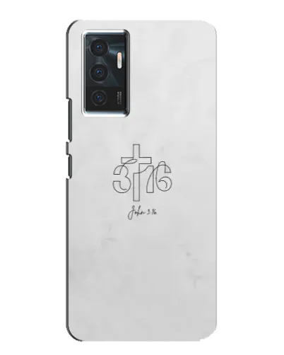 Чехол для Vivo V23e с картинкой «Иоанна 3:16 Крест»