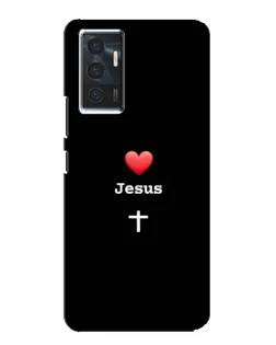 Чехол для Vivo V23e с картинкой «Сердце - Jesus»