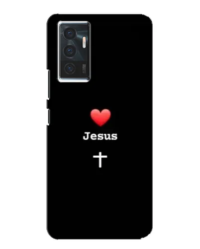 Чехол для Vivo V23e с картинкой «Сердце - Jesus»