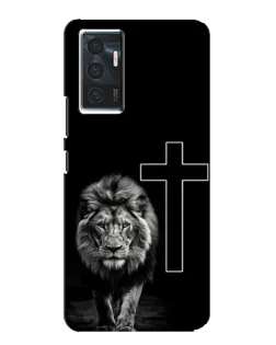 Чехол для Vivo V23e с картинкой «Лев и Крест»