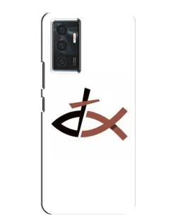 Чехол для Vivo V23e с картинкой «Рыба и крест»