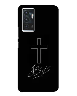 Чохол для Vivo V23e з картинкою «Графічний хрест Jesus»