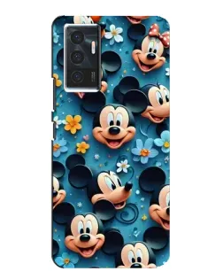 Чехол для Vivo V23e с картинкой «Паттерн Микки и Минни»