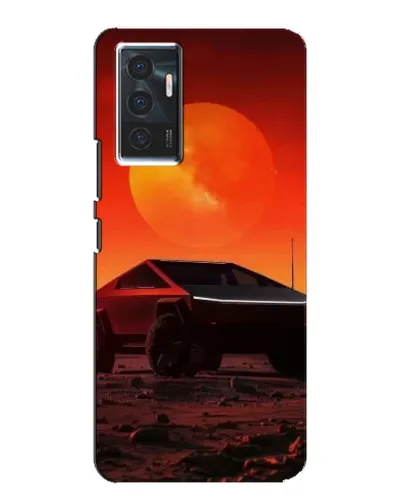 Чехол для Vivo V23e с картинкой «Cybertruck на Марсе»