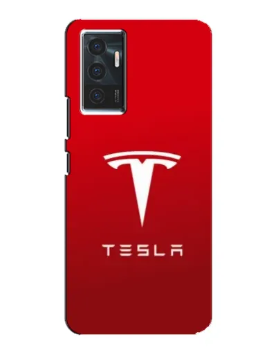 Чехол для Vivo V23e с картинкой «Tesla Red Classic»