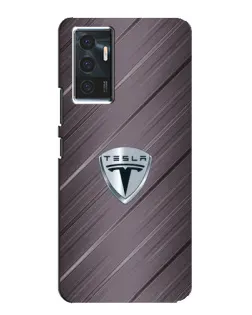 Чехол для Vivo V23e с картинкой «Металлическая текстура Tesla»
