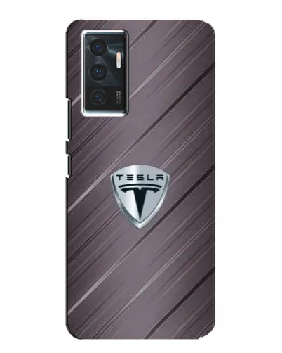 Чехол для Vivo V23e с картинкой «Металлическая текстура Tesla»