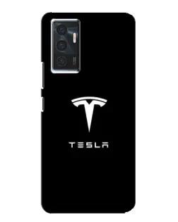 Чехол для Vivo V23e с картинкой «Tesla White Logo»