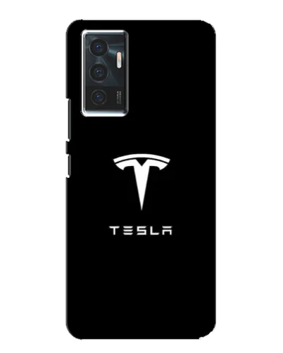 Чехол для Vivo V23e с картинкой «Tesla White Logo»