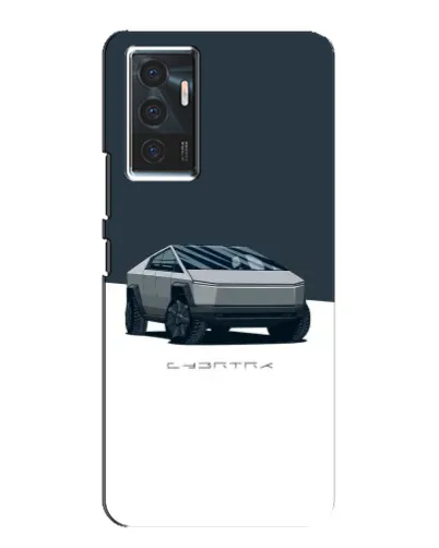 Чехол для Vivo V23e с картинкой «Серебристый Cybertruck Tesla»