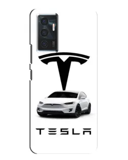 Чехол для Vivo V23e с картинкой «Tesla White Style»