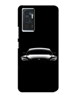 Чехол для Vivo V23e с картинкой «Фары Tesla Night»