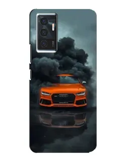 Чехол для Vivo V23e с картинкой «Audi в облаках дыма»