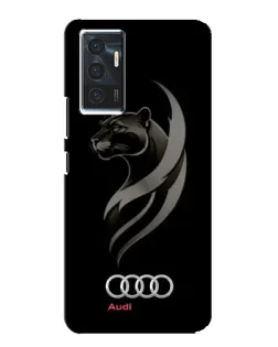 Чехол для Vivo V23e с картинкой «Графика — пантера и Audi»