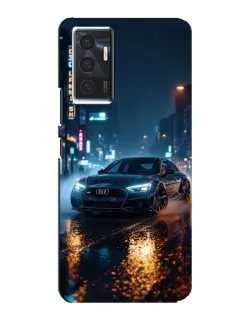 Чехол для Vivo V23e с картинкой «Ночной город и Audi»