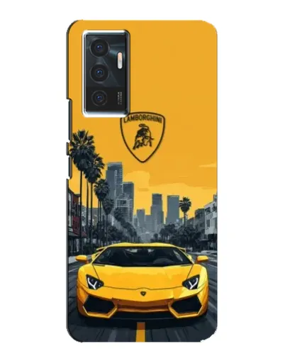 Чехол для Vivo V23e с картинкой «Желтый Lamborghini город» Чехол для Vivo V23e с картинкой «Желтый Lamborghini город»