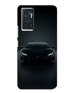Чехол для Vivo V23e с картинкой «Черный Lamborghini Aventador»