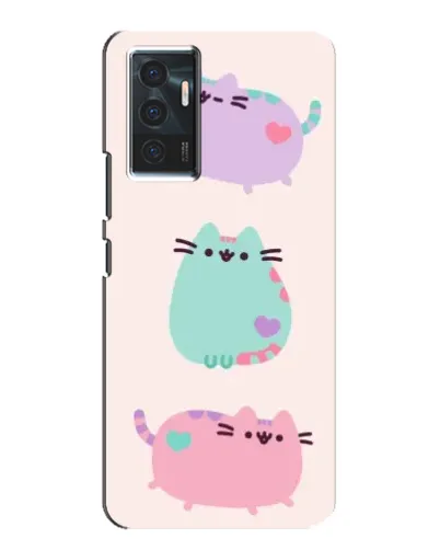 Чехол для Vivo V23e с картинкой «Pusheen трио»
