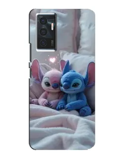 Чехол для Vivo V23e с картинкой «Плюшевые Стич Ангел»