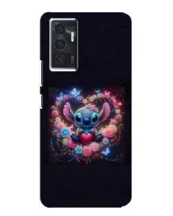 Чехол для Vivo V23e с картинкой «Stitch в цветах»