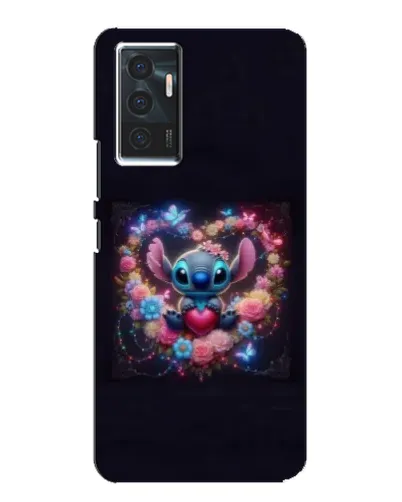 Чехол для Vivo V23e с картинкой «Stitch в цветах»