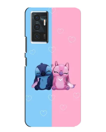 Чехол для Vivo V23e с картинкой «Stitch и Angel Love»
