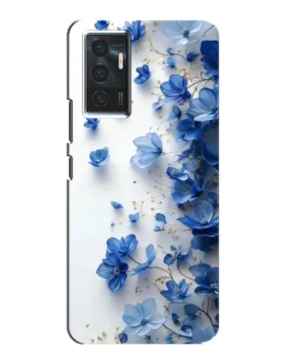 Чехол для Vivo V23e с картинкой «Голубой цветочный каскад»