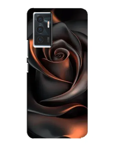 Чехол для Vivo V23e с картинкой «Шелковая черная роза»